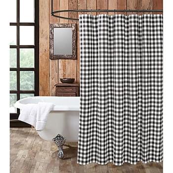 Black & White Buffalo Check Shower Curtain