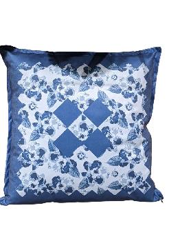 Around the Block Blue Accent Pillow